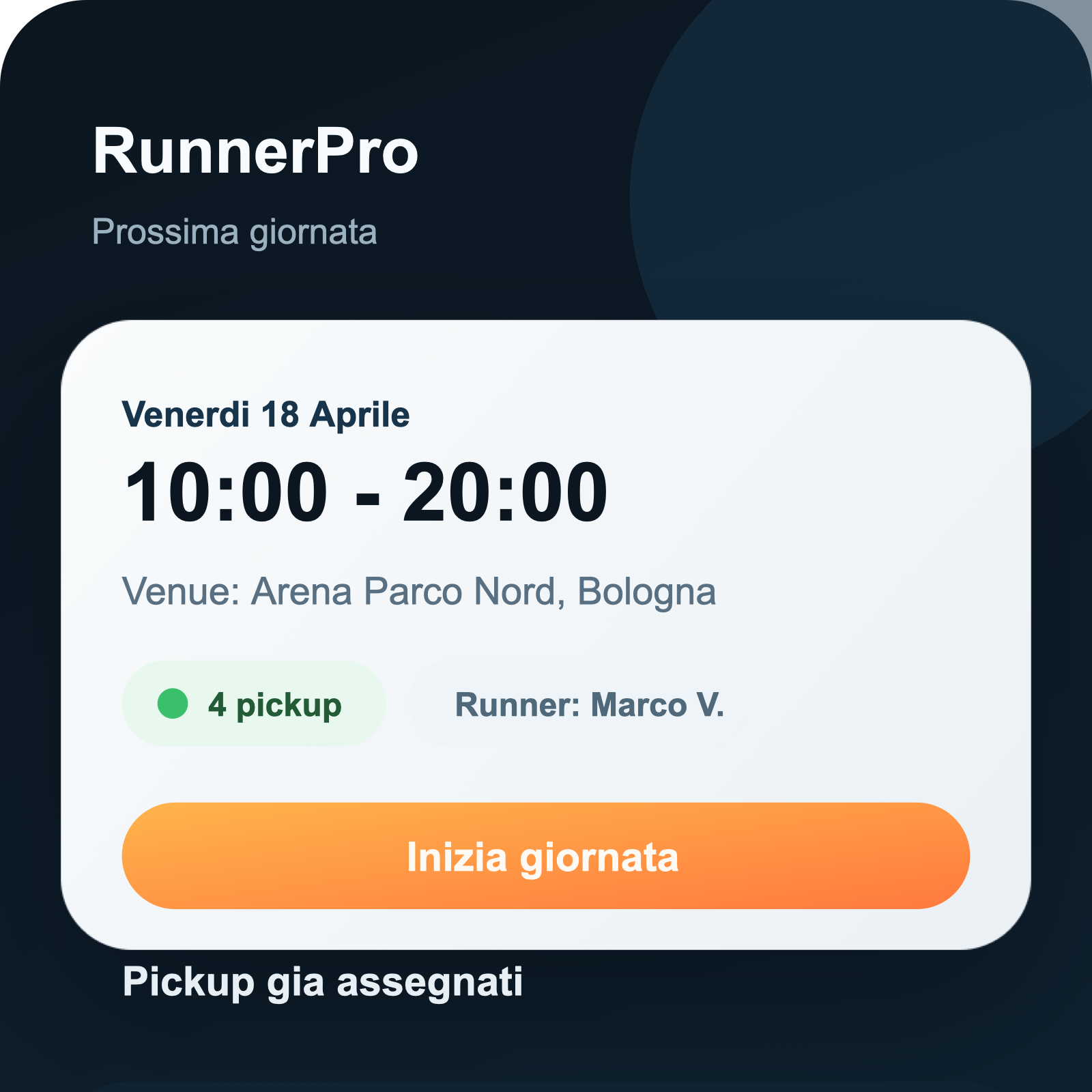 Runner home preview